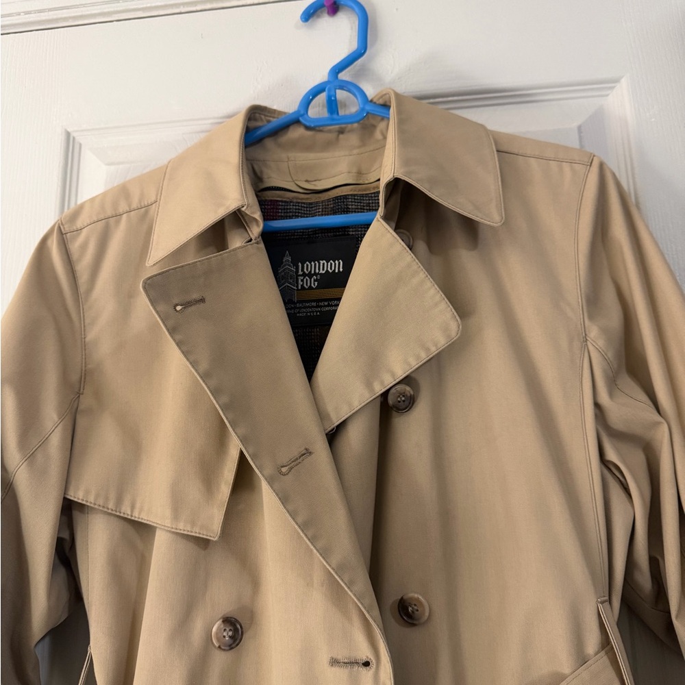 London Fog Beige Trench Coat - Picture 3 of 12